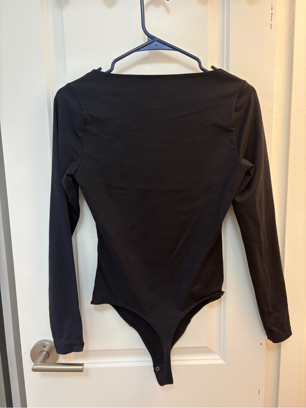 Abercrombie & Fitch Black Soft A&F Collection Straight Neck Bodysuit - Picture 3 of 3